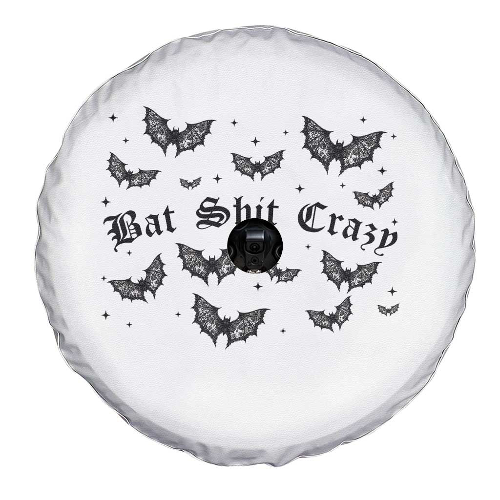 Funny Halloween Bat Shit Crazy Spare Tire Cover Horror Gothic Coquette Bat - Wonder Print Shop
