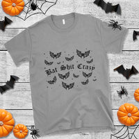 Funny Halloween Bat Shit Crazy T Shirt Horror Gothic Coquette Bat - Wonder Print Shop