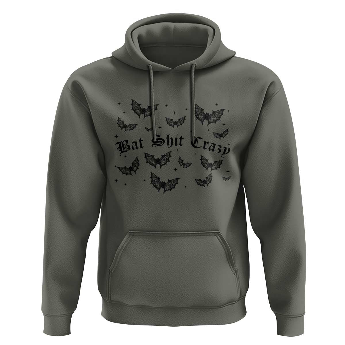 Funny Halloween Bat Shit Crazy Hoodie Horror Gothic Coquette Bat - Wonder Print Shop