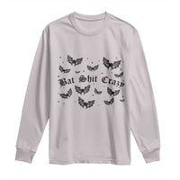Funny Halloween Bat Shit Crazy Long Sleeve Shirt Horror Gothic Coquette Bat - Wonder Print Shop