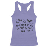 Funny Halloween Bat Shit Crazy Racerback Tank Top Horror Gothic Coquette Bat - Wonder Print Shop
