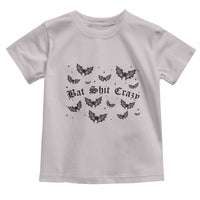 Funny Halloween Bat Shit Crazy Toddler T Shirt Horror Gothic Coquette Bat - Wonder Print Shop