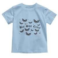 Funny Halloween Bat Shit Crazy Toddler T Shirt Horror Gothic Coquette Bat - Wonder Print Shop