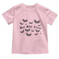 Funny Halloween Bat Shit Crazy Toddler T Shirt Horror Gothic Coquette Bat - Wonder Print Shop