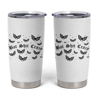 Funny Halloween Bat Shit Crazy Tumbler Cup Horror Gothic Coquette Bat - Wonder Print Shop