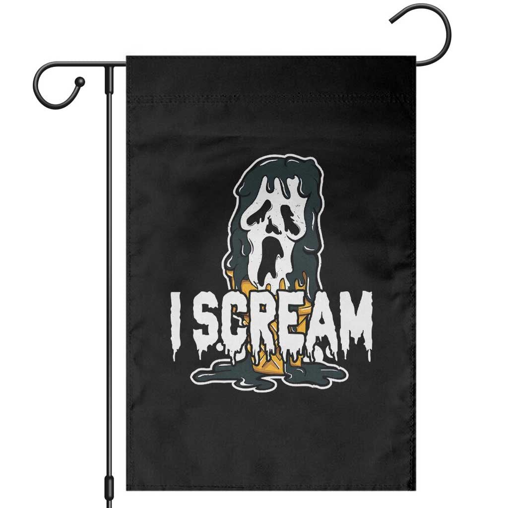 Funny Halloween Ghost Horror Face Garden Flag I Scream Ice Cream Slasher Pun - Wonder Print Shop