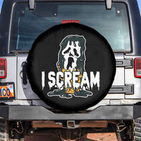 Funny Halloween Ghost Horror Face Spare Tire Cover I Scream Ice Cream Slasher Pun - Wonder Print Shop