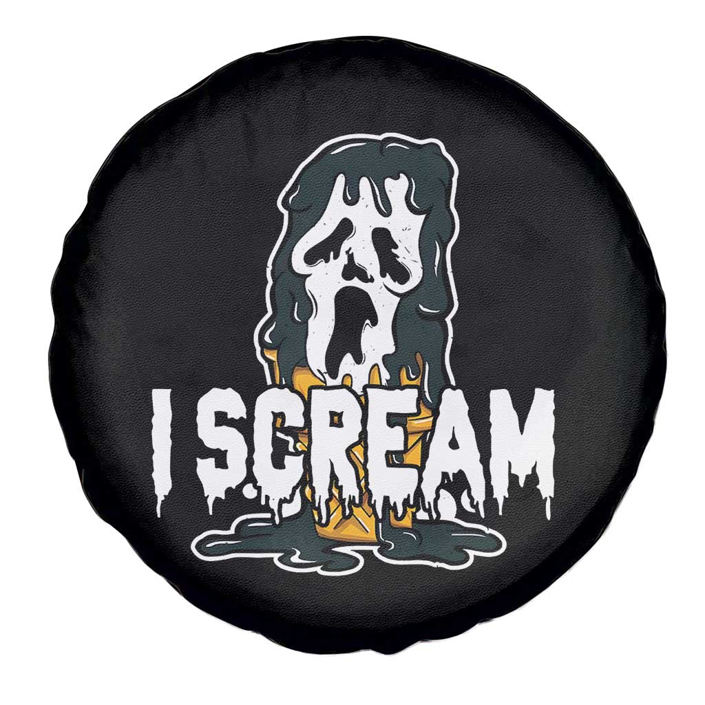 Funny Halloween Ghost Horror Face Spare Tire Cover I Scream Ice Cream Slasher Pun - Wonder Print Shop