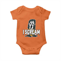 Funny Halloween Ghost Horror Face Baby Onesie I Scream Ice Cream Slasher Pun - Wonder Print Shop