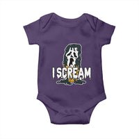 Funny Halloween Ghost Horror Face Baby Onesie I Scream Ice Cream Slasher Pun - Wonder Print Shop