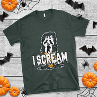 Funny Halloween Ghost Horror Face T Shirt I Scream Ice Cream Slasher Pun - Wonder Print Shop