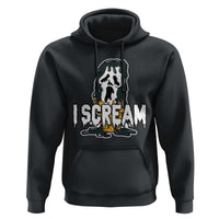 Funny Halloween Ghost Horror Face Hoodie I Scream Ice Cream Slasher Pun - Wonder Print Shop
