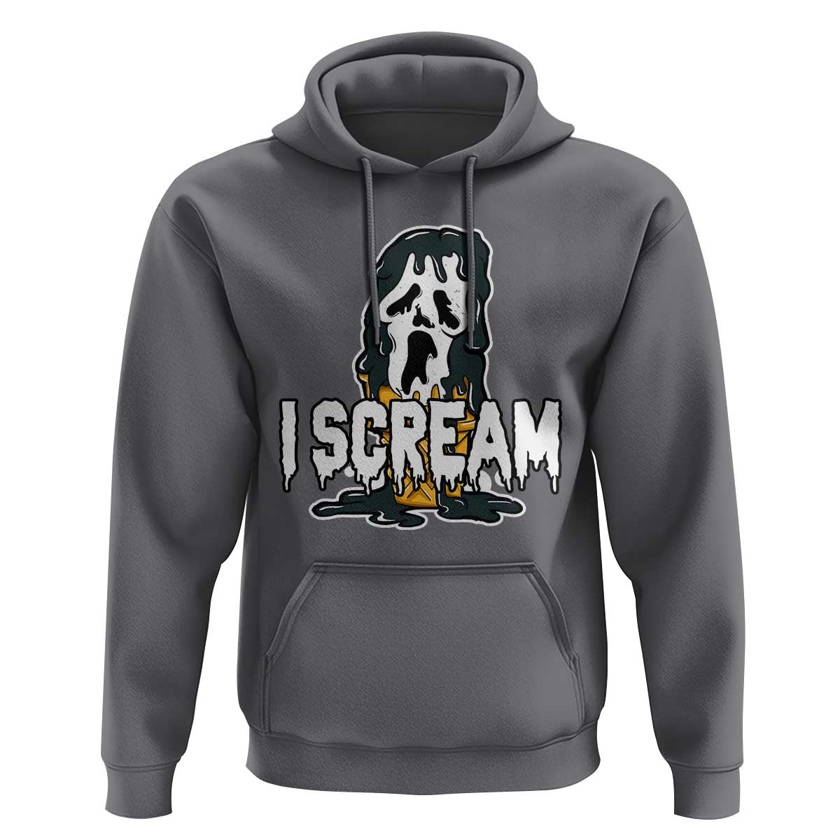 Funny Halloween Ghost Horror Face Hoodie I Scream Ice Cream Slasher Pun - Wonder Print Shop