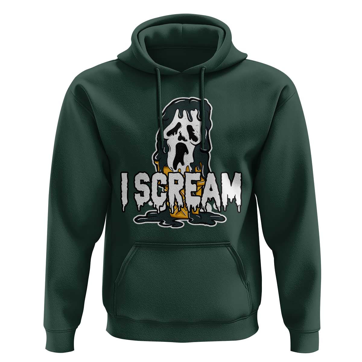 Funny Halloween Ghost Horror Face Hoodie I Scream Ice Cream Slasher Pun - Wonder Print Shop
