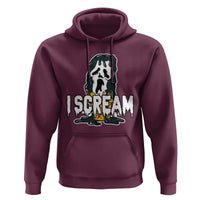 Funny Halloween Ghost Horror Face Hoodie I Scream Ice Cream Slasher Pun - Wonder Print Shop