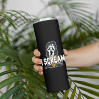 Funny Halloween Ghost Horror Face Skinny Tumbler I Scream Ice Cream Slasher Pun - Wonder Print Shop