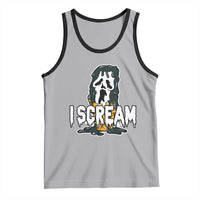 Funny Halloween Ghost Horror Face Tank Top I Scream Ice Cream Slasher Pun - Wonder Print Shop