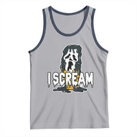 Funny Halloween Ghost Horror Face Tank Top I Scream Ice Cream Slasher Pun - Wonder Print Shop