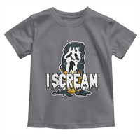Funny Halloween Ghost Horror Face Toddler T Shirt I Scream Ice Cream Slasher Pun - Wonder Print Shop