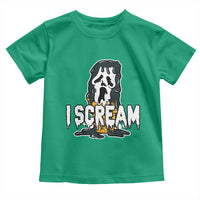 Funny Halloween Ghost Horror Face Toddler T Shirt I Scream Ice Cream Slasher Pun - Wonder Print Shop
