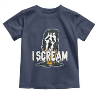 Funny Halloween Ghost Horror Face Toddler T Shirt I Scream Ice Cream Slasher Pun - Wonder Print Shop