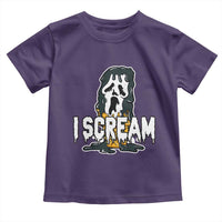 Funny Halloween Ghost Horror Face Toddler T Shirt I Scream Ice Cream Slasher Pun - Wonder Print Shop