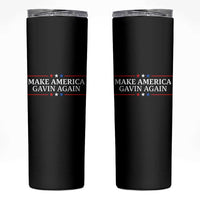 Make America Gavin Again Skinny Tumbler Gavin Newsom Support Stars And Stripes - Wonder Print Shop