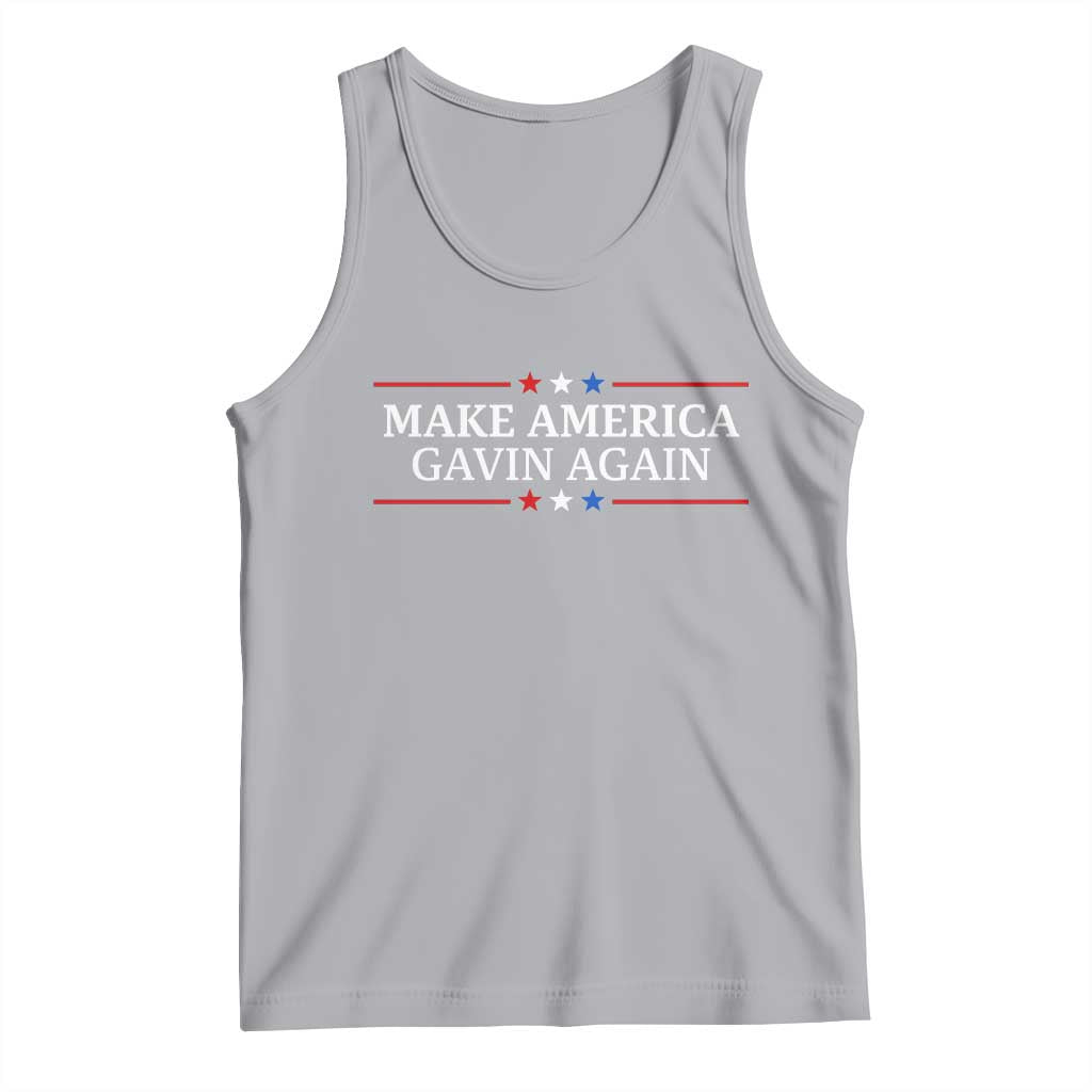 Make America Gavin Again Tank Top Gavin Newsom Support Stars And Stripes - Wonder Print Shop