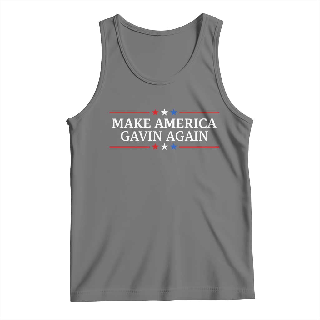 Make America Gavin Again Tank Top Gavin Newsom Support Stars And Stripes - Wonder Print Shop