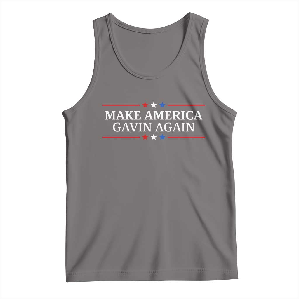 Make America Gavin Again Tank Top Gavin Newsom Support Stars And Stripes - Wonder Print Shop