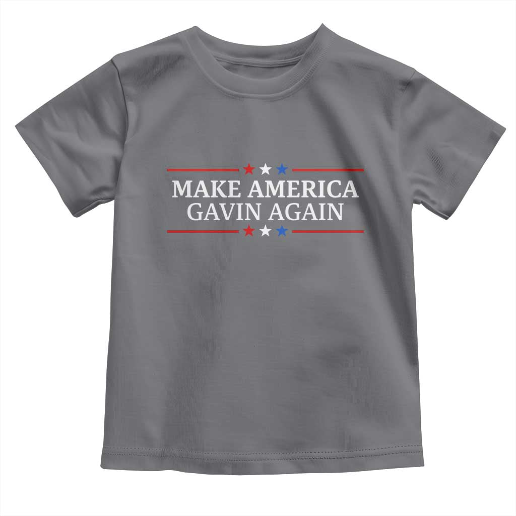 Make America Gavin Again Toddler T Shirt Gavin Newsom Support Stars And Stripes - Wonder Print Shop