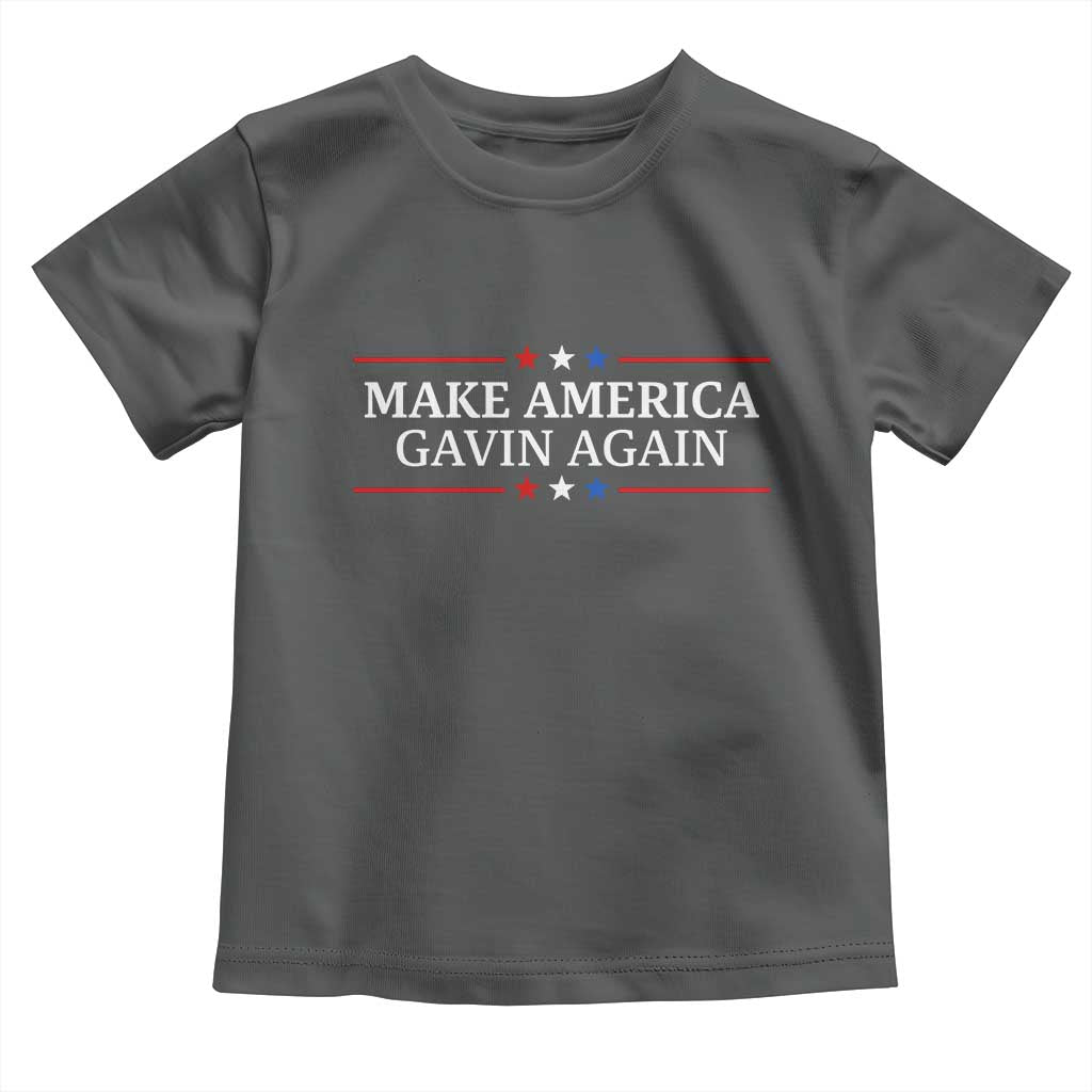 Make America Gavin Again Toddler T Shirt Gavin Newsom Support Stars And Stripes - Wonder Print Shop