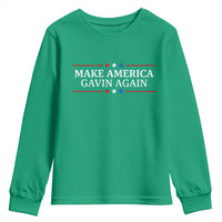 Make America Gavin Again Youth Sweatshirt Gavin Newsom Support Stars And Stripes - Wonder Print Shop