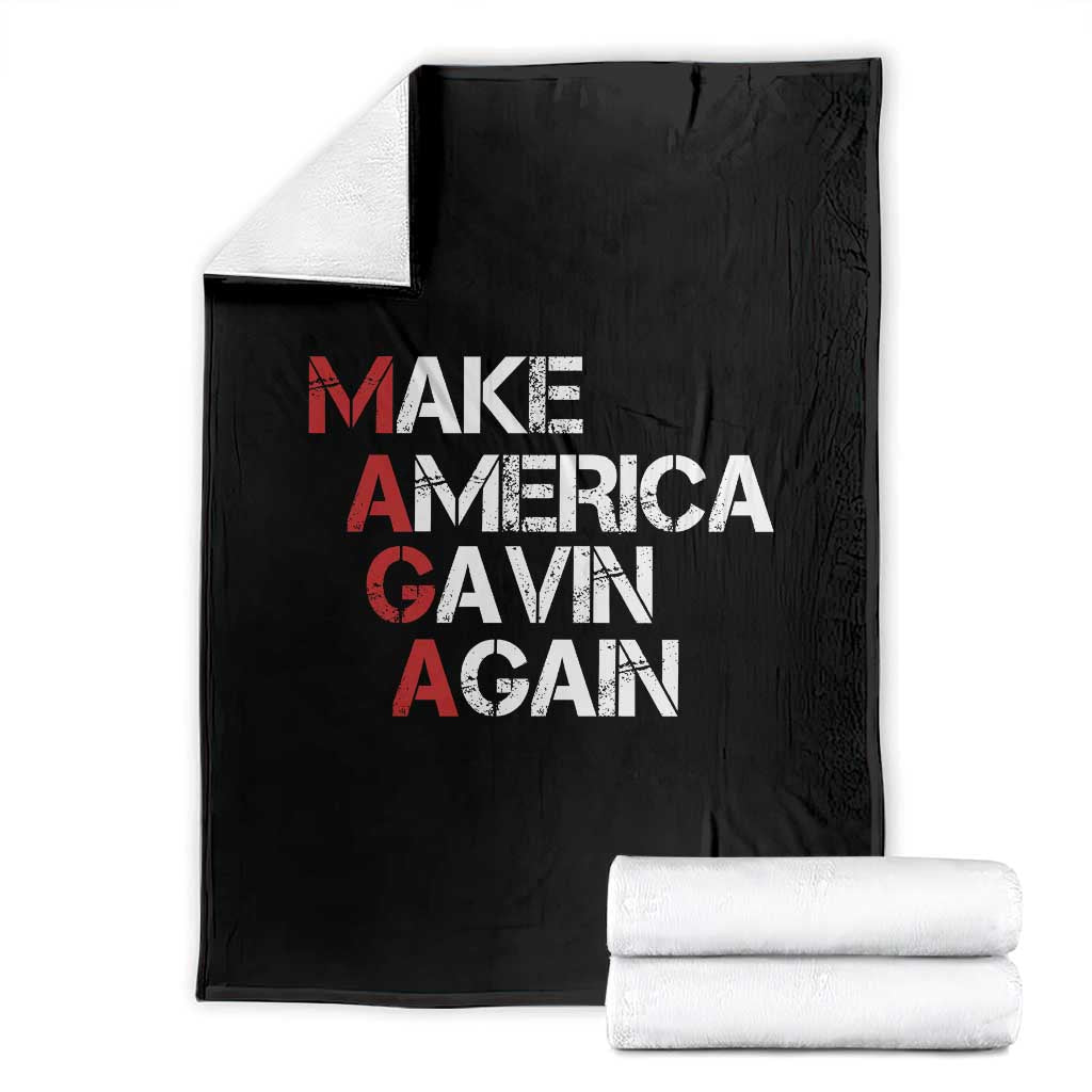 Make America Gavin Again Throw Blanket Gavin Newsom Support - Wonder Print Shop