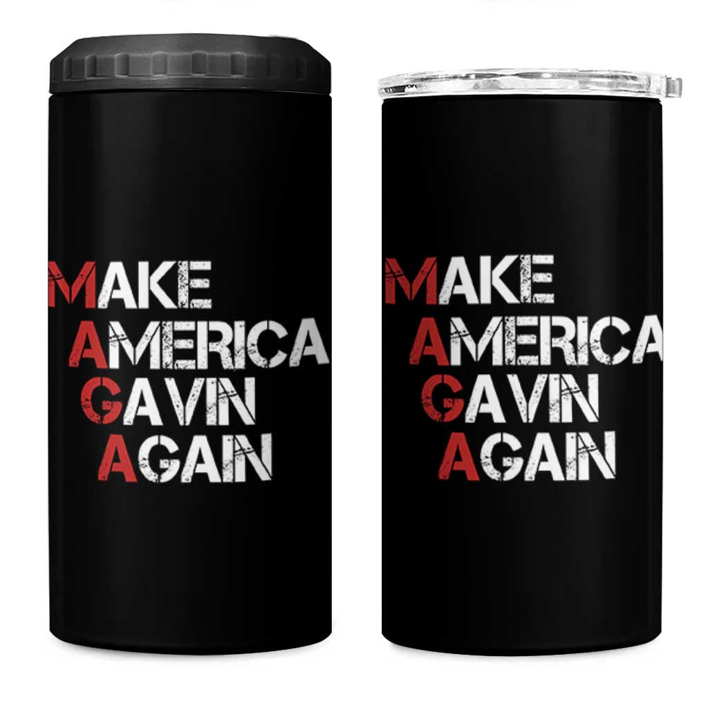 Make America Gavin Again 4 in 1 Can Cooler Tumbler Gavin Newsom Support - Wonder Print Shop
