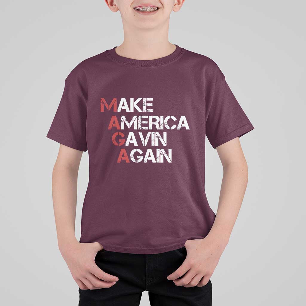 Make America Gavin Again T Shirt For Kid Gavin Newsom Support - Wonder Print Shop