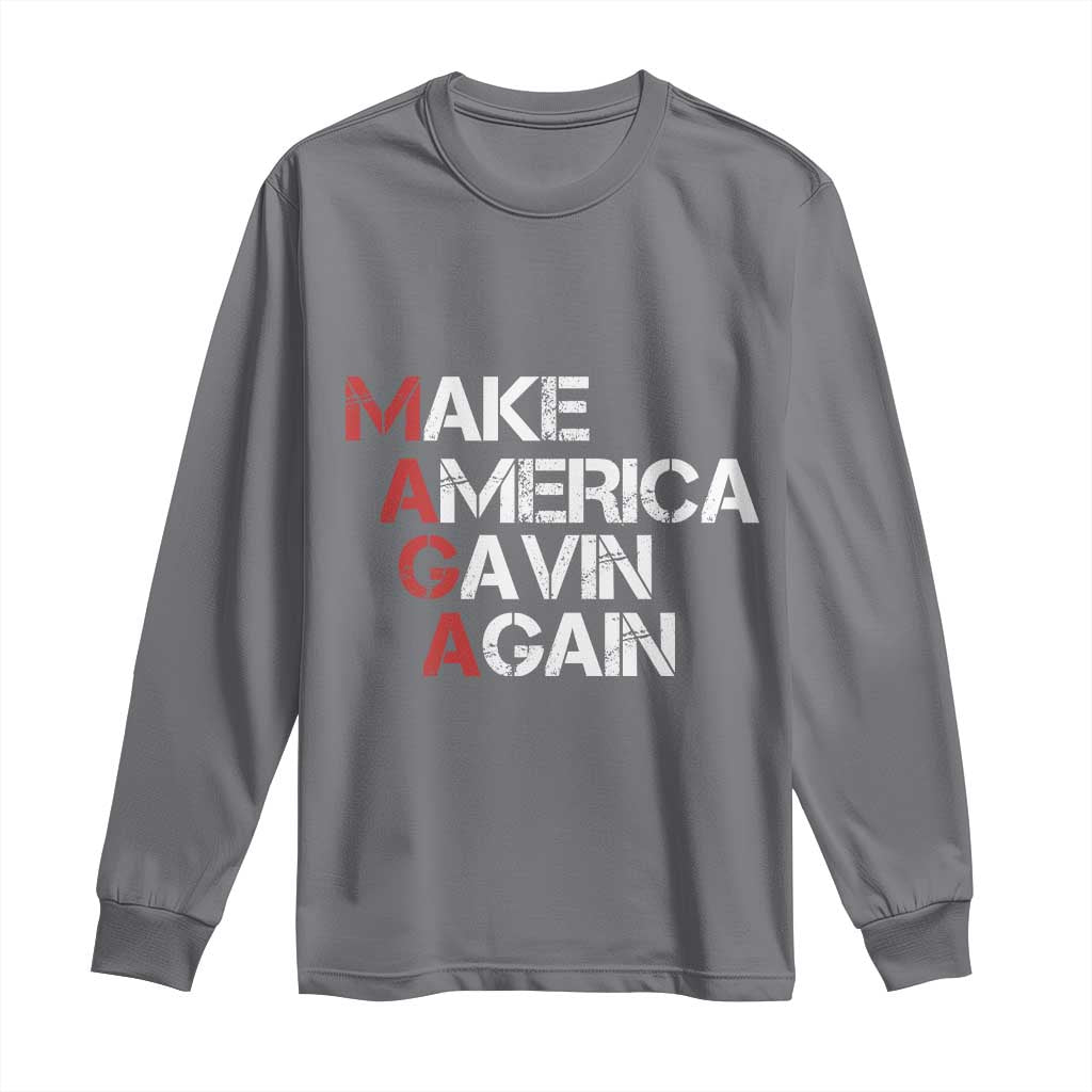 Make America Gavin Again Long Sleeve Shirt Gavin Newsom Support - Wonder Print Shop