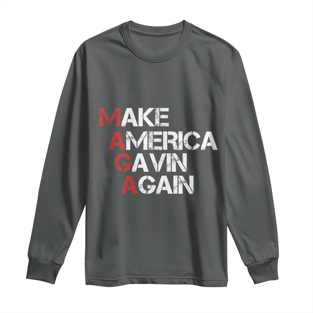 Make America Gavin Again Long Sleeve Shirt Gavin Newsom Support - Wonder Print Shop