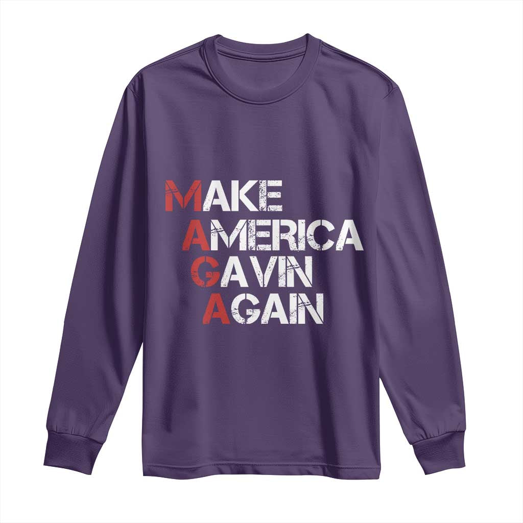 Make America Gavin Again Long Sleeve Shirt Gavin Newsom Support - Wonder Print Shop