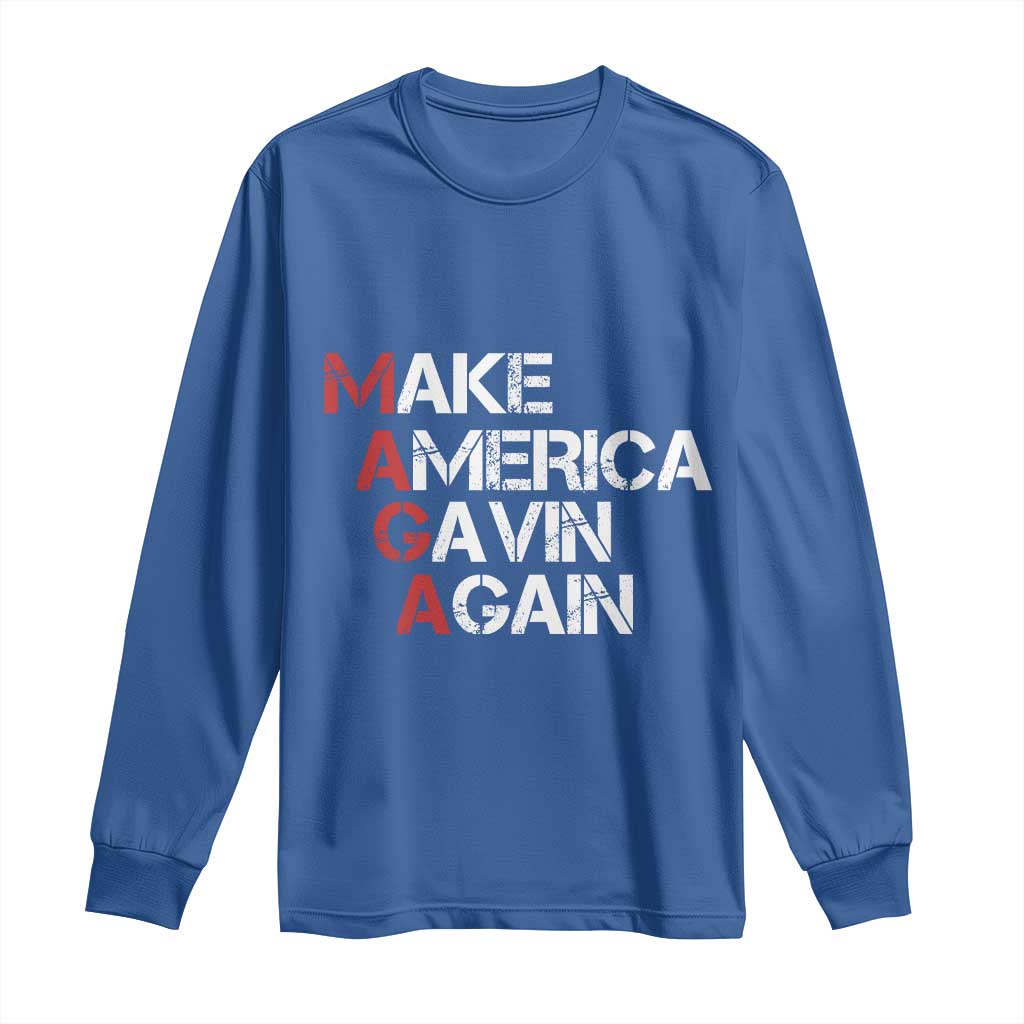 Make America Gavin Again Long Sleeve Shirt Gavin Newsom Support - Wonder Print Shop
