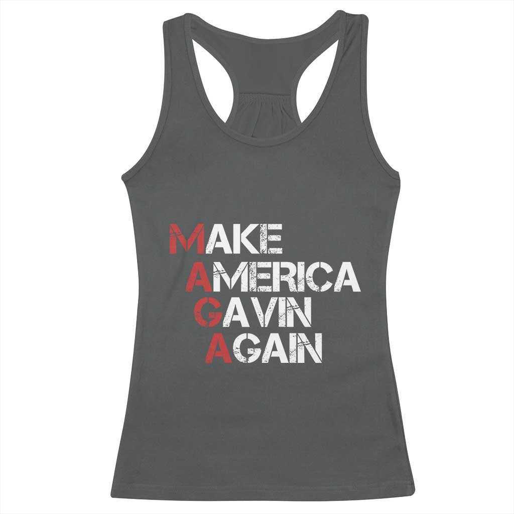 Make America Gavin Again Racerback Tank Top Gavin Newsom Support - Wonder Print Shop