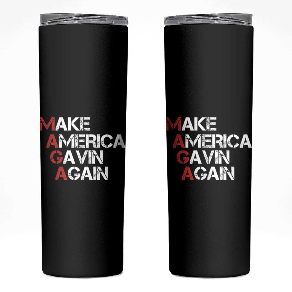 Make America Gavin Again Skinny Tumbler Gavin Newsom Support - Wonder Print Shop