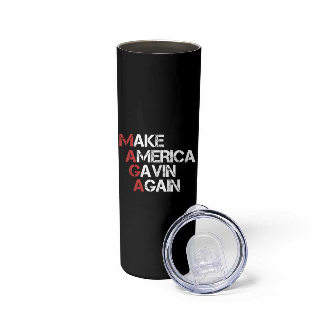 Make America Gavin Again Skinny Tumbler Gavin Newsom Support - Wonder Print Shop