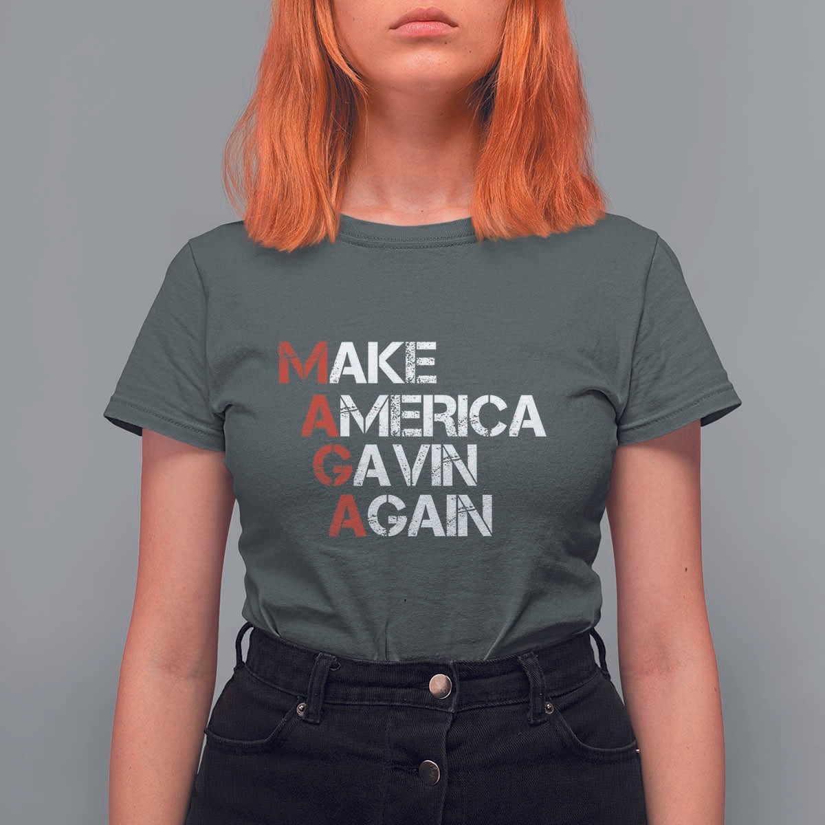 Make America Gavin Again T Shirt For Women Gavin Newsom Support - Wonder Print Shop