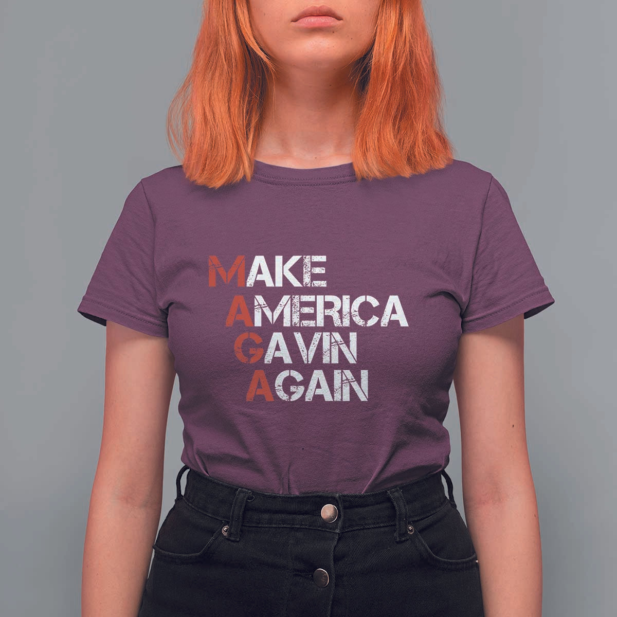 Make America Gavin Again T Shirt For Women Gavin Newsom Support - Wonder Print Shop