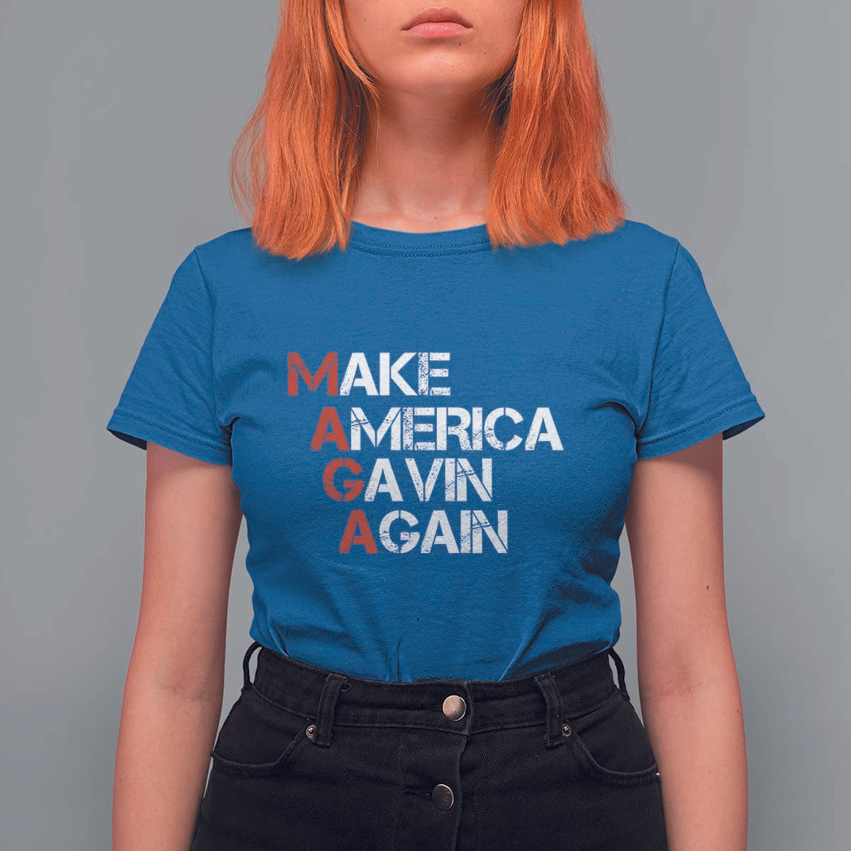 Make America Gavin Again T Shirt For Women Gavin Newsom Support - Wonder Print Shop