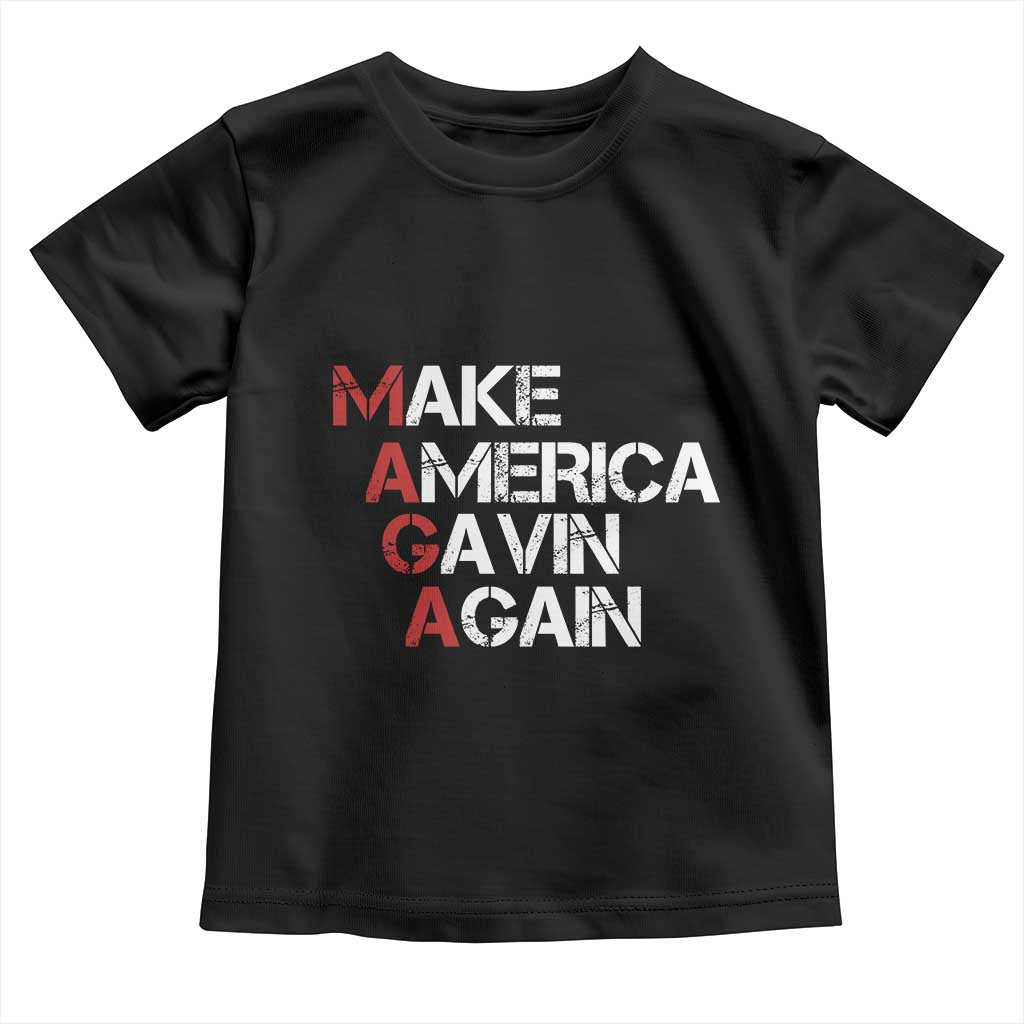Make America Gavin Again Toddler T Shirt Gavin Newsom Support - Wonder Print Shop