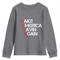 Make America Gavin Again Youth Sweatshirt Gavin Newsom Support - Wonder Print Shop