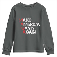 Make America Gavin Again Youth Sweatshirt Gavin Newsom Support - Wonder Print Shop