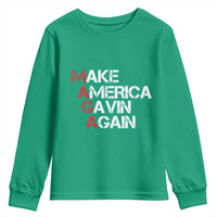Make America Gavin Again Youth Sweatshirt Gavin Newsom Support - Wonder Print Shop
